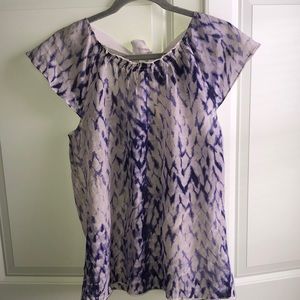 GAP Cotton Silk Blouse Lilac‎ Purple Blouse NWT